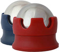 Massage Ball Hot Cold Roller Ball - Relieve Muscle Pain Fast - Stainless Steel Gel Balls for Heat or Ice Therapy-Feet Pain-Plantar Fasciitis-Back Ache-Myofascial Release–Deep Tissue Trigger Points - color: Red and Blue Set 55mm