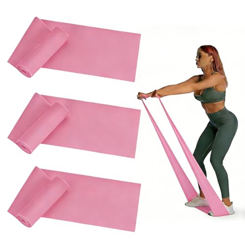 Resistance Bands Long Non-Latex Elastic Stretch Bands - color: Pink-10/15lb, size: 5ft/6.5ft