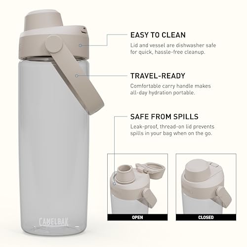 CamelBak Thrive Chug Water Bottle, High Flow Lid Design for Quick Everyday Hydration and Active Use, 20oz, Clear - color: Clear, size: 20 Ounces