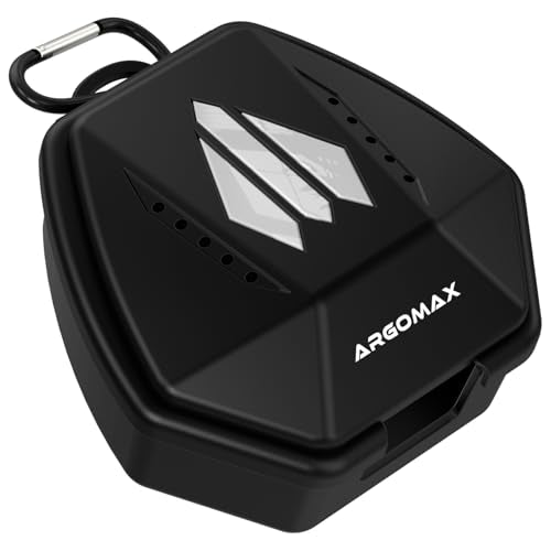 ARGOMAX Mouthguard Case with Clip for Football and Lacrosse, Black+White
