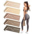 Renoj Pilates Flexbands, 5-Pack Latex-Free Resistance Bands Set – Exercise Bands for Pilates, Yoga, Stretching & Physical Therapy | Home Gym Equipment for Women & Men - color: Brown
