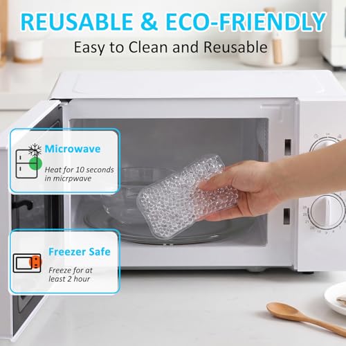 Trelaco 24 Pcs Clear Gel Bead Ice Pack 4 x 6 Inch Reusable Hot Cold Pack - color: Clear