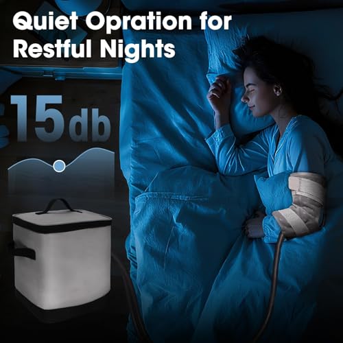 Ice Machine for Knee After Surgery Cold Therapy Machine with Programmable Timer & Remote, Portable Foldable Knee Ice Machine for Post-Surgery Cryotherapy for Swelling & Joint Pain Relief (Grey)