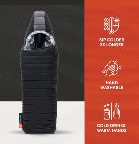 Puffin Caddy Wine Bag Insulated Wine Bottle Cooler, 750 ml - Black & Pewter - color: Black/Pewter