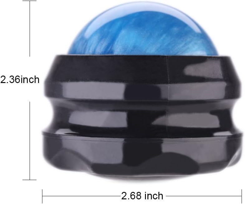 Manual Massage Roller Ball - Massager and Therapy Tool for Sore Muscles, Shoulders, Arms, Neck, Back, Feet, Body, Deep Tissue, Stiffness, Joint Pain, Stress Relief - color: Blue