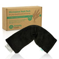 Amazing Health Unscented Wheat Bags Microwavable Heat Pack - Soft Black Fleece, Made in UK, 42cm Long, Heat Pad for Pain Relief - color: Black (Unscented)