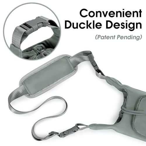 Ceneda Water Bottle Carrier Bag with Phone Pocket 32oz 40oz Tumbler Insulated Water Bottle Holder with Adjustable Shoulder Strap Carrier Sling Bag (Grey) - color: Grey