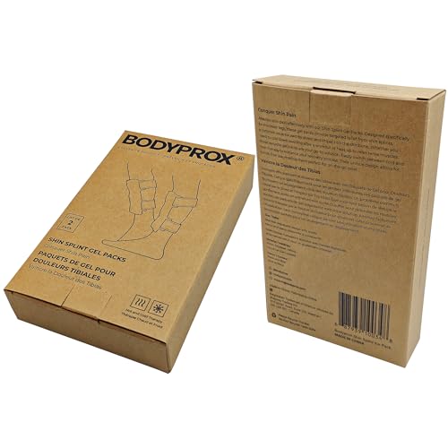 BODYPROX Shin Splint Ice Pack 2 Pack - Reusable Cold and Hot Wrap for Shin Splints Pain Relief, Flexible Ice Pack for Runners