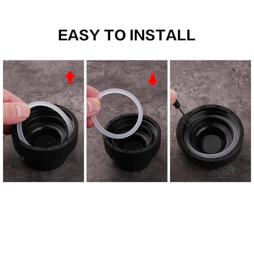 Gasket Replacement Compatible with Hydro Flask,Wide Mouth Lid-O Ring Rubber Seal For HydroFlask Wide Cap-6 Pack Replacement Silicone Seal Parts(Not For Thermoflask Spout and Straw Lid)