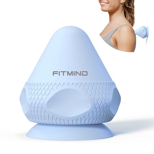 Mountable Self-Massage Ball Handfree with Suction Cup,Deep Tissue Back Sore Muscle Knot Massager,Myofascial Release,Manual Massage Balls, Foot Plantar Fasciitis, Back Stress Relief- Blue - color: Blue