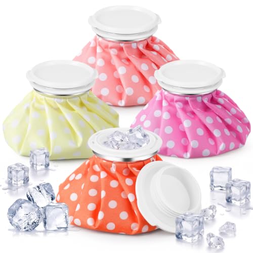 Honoson 4 Pack Reusable Ice Bag Hot Cold Bag Leakproof, Polka-dot Style - style: Polka-dot Style