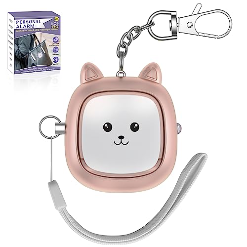 Safe Sound Personal Alarm, 130 dB Loud Siren Song Emergency Security Alarm Keychain with LED Light, Personal Sound Safety Siren for Women, Men, Children, Elderly(Rose Gold) - color: Rose Gold
