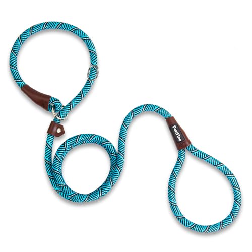PetiFine Slip Lead Dog Leash Reflective, 6FT x 1/2" Heavy Duty Slip Leash - color: Blue, size: 1/2" x 6 FT