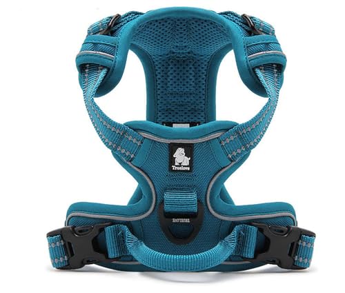 TRUE LOVE Adjustable No-Pull Dog Harness Reflective Vest, Blue, XS - color: Blue, size: XS