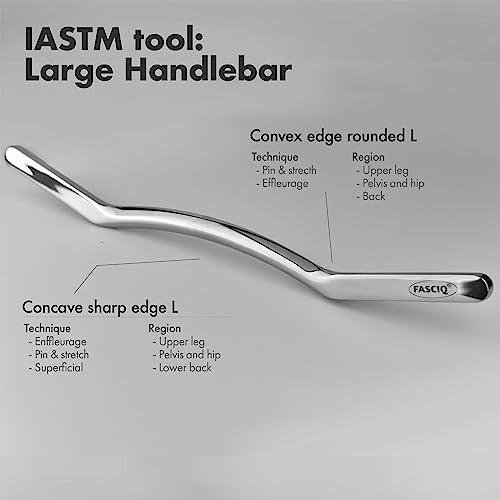 FASCIQ IASTM Tool Large Bar, Soft Tissue Release and Mobilization, Stainless Steel - style: Large Handlebar