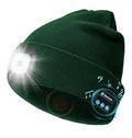 CENSGO Bluetooth Beanie with The Light, Unique Tech Gifts for Men Husband Him Teen, Wireless Headphones for Fishing Jogging Working, Christmas Stocking Emerald - color: Emerald