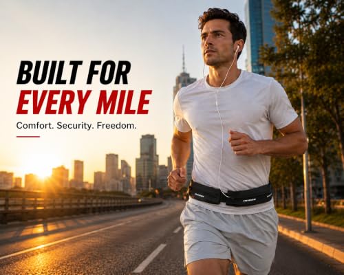 Running Belt for Men Women, Waist Pack Phone Holder for Running, Travel