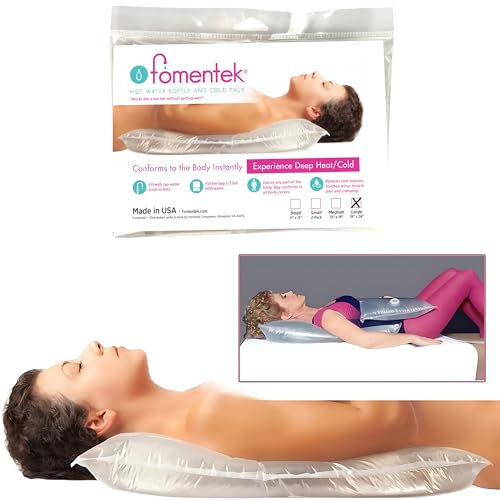 Fomentek Hot Water Therapy Bag - Hot & Cold Water Bottle - Soothing Heat - Comforting for Cramps, Soothing Relief for The Back, Stomach, Feet, Neck, Shoulders, USA-Made, Large (21” x 23”) - size: Large (Pack of 1)