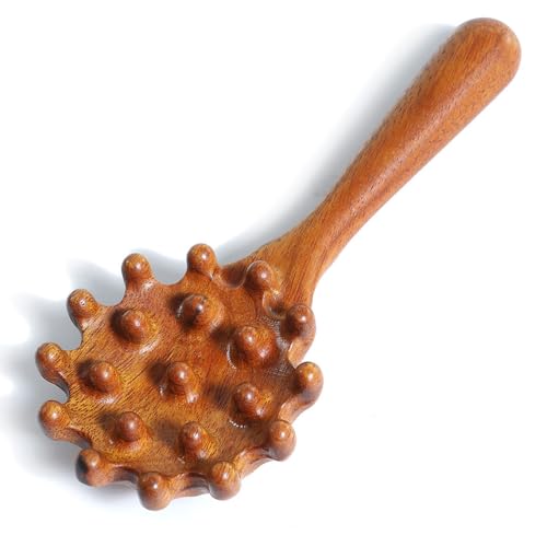 OULIGET Wooden Trigger Point Massage Tool,Sandalwood Comb Head Massager,Gua Sha Comb Tool for Headache,Back,Neck,Shoulder Relaxation - style: Shell Massage Comb