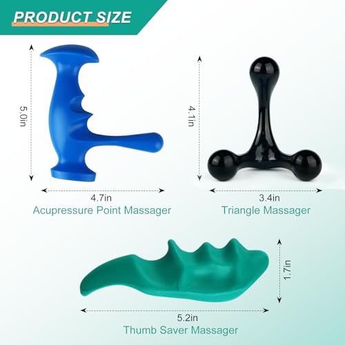 Trigger Point Massage Tool Set, 3 Pack Manual Body Massagers