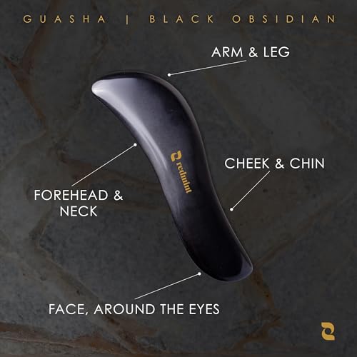 Redmint Obsidian Body Gua Sha Tool, Muscle Scraper Body Massager