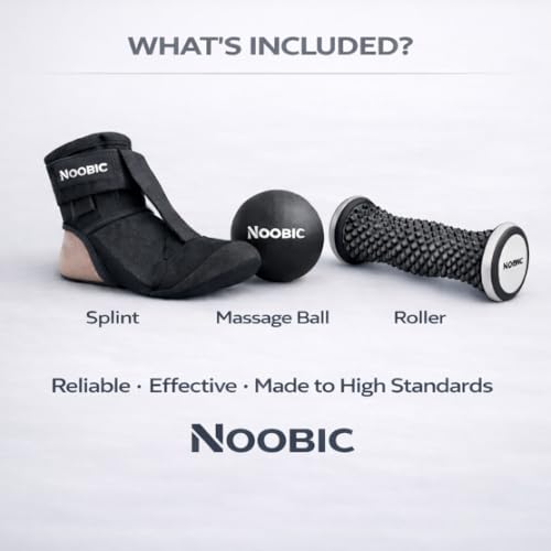 Plantar Fasciitis Night Splint, Foot Roller & Lacrosse Ball for Tension Relief, Foot Pain Relief Heel Spur, Arch Pain, Achilles Tendonitis, Comfortable and Gentle Foot Brace Men and Women (L) - size: Large
