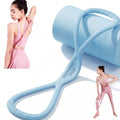 Resistance Bands with Handles,Figure 8 Resistance Band Elastic Fitness Bands Exercise Band for Home Yoga Gym Workout - color: Blue-25LB