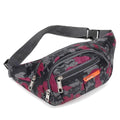 AIBEARTY Kids Fanny Pack Boys Small Camouflage Waist Pack Belt Waist Bag Pack Pouch with Adjustable Strap for Children Sport Running, Camping, Trip - color: B Rose Red(2 Layer)