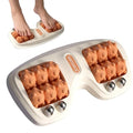 Dual Foot Massage Roller with Acupressure Nodes and Steel Balls for Feet - color: Orange