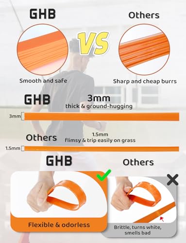 GHB Agility Ladder,Football Training Equipment Set - color: Orange