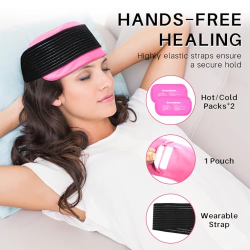 Ice Packs for Injuries Reusable Gel 2 Hot Cold Compress Therapy Pack - color: Hot Pink, size: Medium 10 X 5.5 Inch