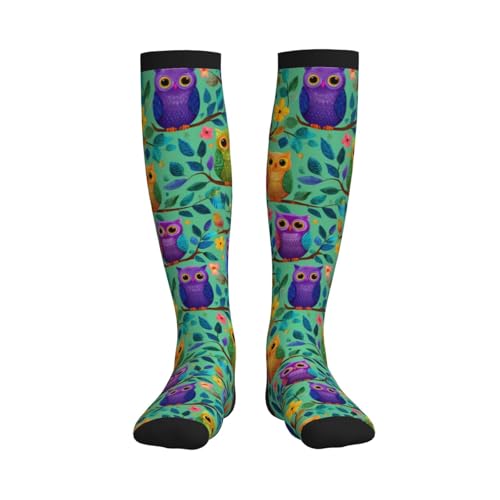 Compression Socks Circulation 15-20 Mmhg Knee High - color: Owls