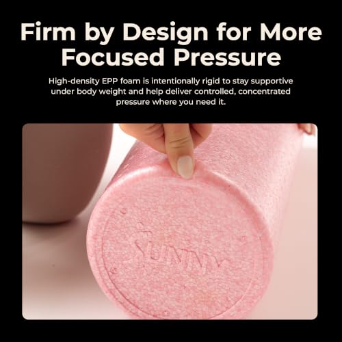 Sunny Health & Fitness 24" Pink High-Density Yoga Foam Roller - color: Pink, size: 24-Inch