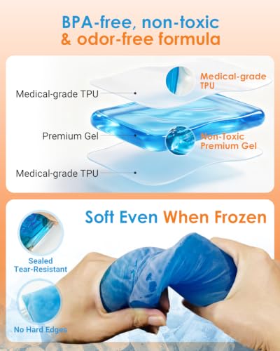 Reusable Postpartum Perineal Ice Packs, Flexible When Frozen Hot Cold Pads