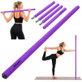 Yoga Stick, Mobility Stick for Stretching, Adjustable Exercise Stick - color: Purple