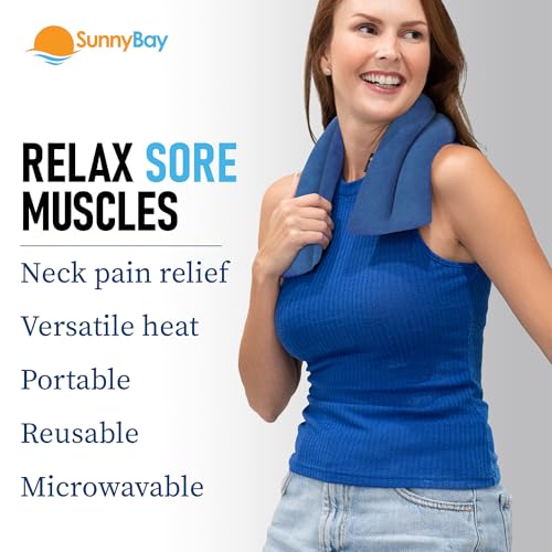 SunnyBay Heating Pad, Neck and Shoulder Wrap, 26 inch, Sky Blue - color: Sky Blue