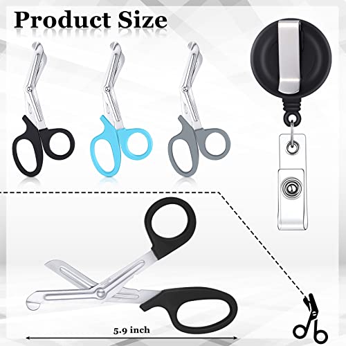 Chumia 3 Pcs Trauma Shears, Nurse Bandage Scissors, Small Medical Scissor - color: Vivid Color