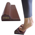 Plantar Fasciitis Foot Stretcher - Anti-Slip Leather, Brown, S - color: Brown, size: S