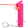 3-in-1 Pepper Spray Personal Alarm, 12ft UV Marking Dye Wind Resistant Gel Refillable, 140dB Siren, 3 Red Strobe Rechargeble, Fast Flip Safety Cover, Outdoor Running Jogging Hiking Cycling Easy Carry - color: Rose