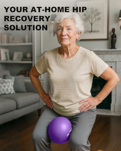 Trideer Exercise Ball for Rehabilitation with Guide, 9 Inch Pilates Ball - color: Purple (with inflation straw)