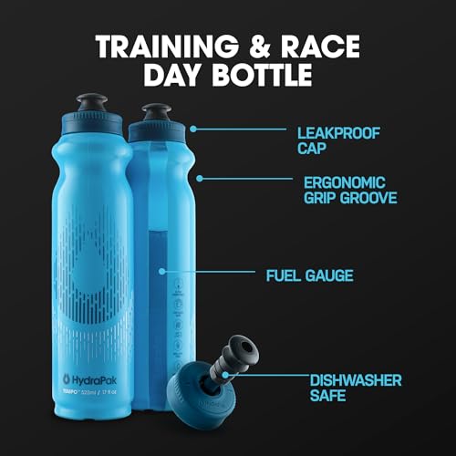 HydraPak Tempo 3-Pack Bottle Running Water Bottle (525ml) - size: 525 ml (Pack of 3)