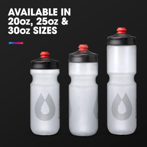 HydraPak Breakaway Surge Lightweight Bike Water Bottle (25oz, Clear) - color: Clear, size: 740 ml (Pack of 2)