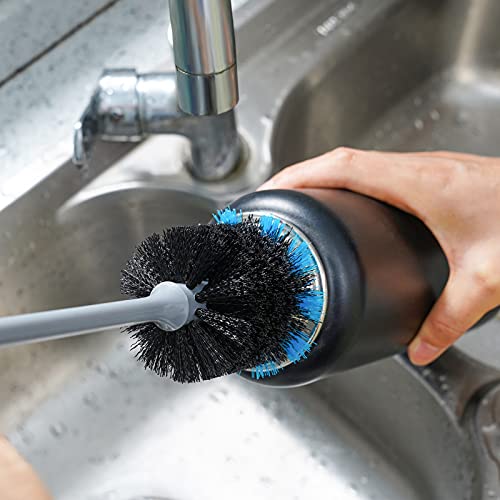 MOSOLAN Long Handle Bottle Brush, Water Bottle Brush Cleaner, 2 Pack