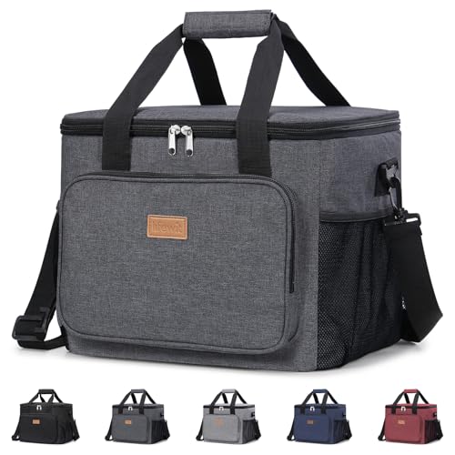 Lifewit Insulated Lunch Box for Men, Lunch Bag Cooler Women, 40-Can 24L - color: Dark Gray, size: Jumbo(24L)
