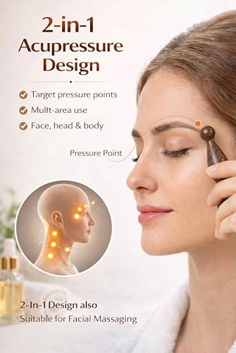 Eye Massager Tool Set, Wooden Facial Massage