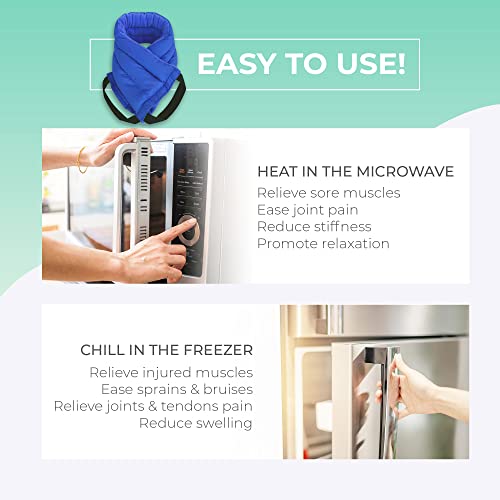 MHP Microwavable Heating Pad for Back-Most Heat Pack for Pain Relief - style: Blue