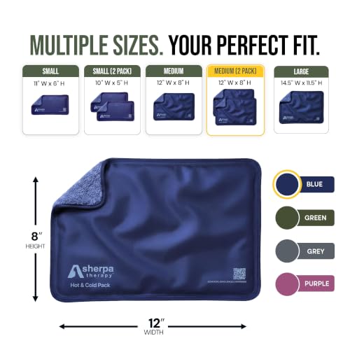 Flexible Hot and Cold Gel Pack Medium 8" x 12", 2 Pack - size: Medium (2 pack), style: Blue