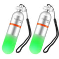 SecurityIng 2 Pcs Scuba Dive Strobe Signal Light, 2 Modes -Green - color: Green