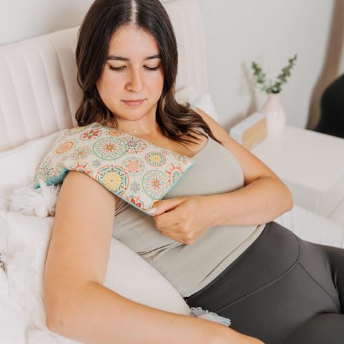 Microwavable Heating Pad, Hot Cold Pack for Sore Muscles, Back Pain, Cramps, Sports Injury (Baseball, Large- 12" x 6") - size: Large- 12" x 6", style: Baseball
