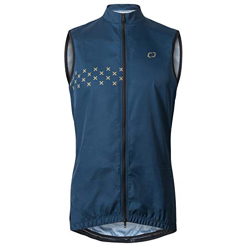 CATENA Men's Windbreaker Vest Windproof Sleeveless Jacket Visibility Safety Gilet Super-Light Coat Active - color: Navy-blue, size: Medium